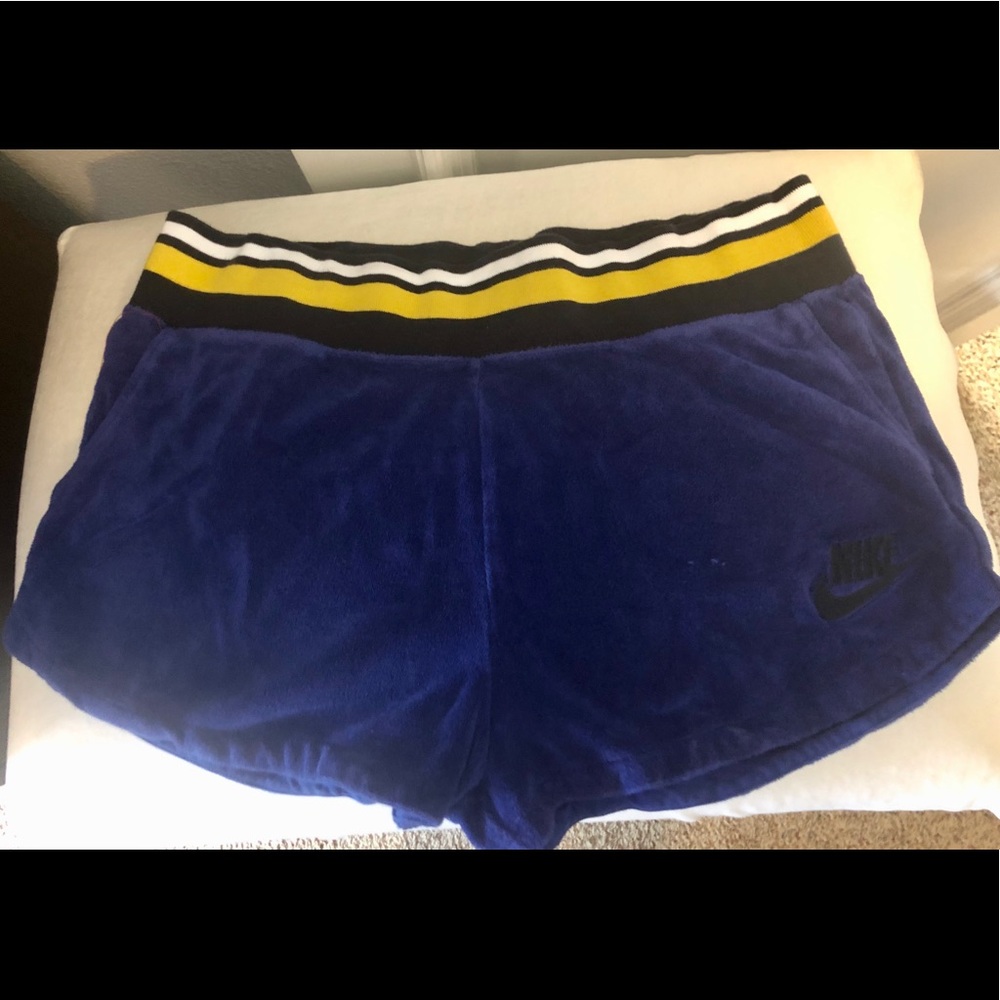 Deep royal blue, Nike French terry shorts. Size M